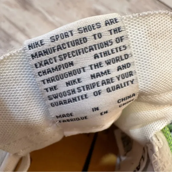 Nike Waffle Racer Off‎ White Men’s 7 CD8180-100 OG Retro Green Lace Sneakers Box