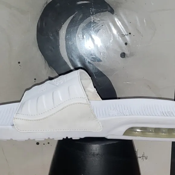 NIKE White Slide Sandals