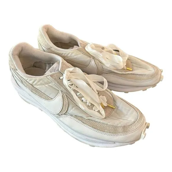 Nike x Sacai LD Waffle White Nylon Shoe Mens 10.5