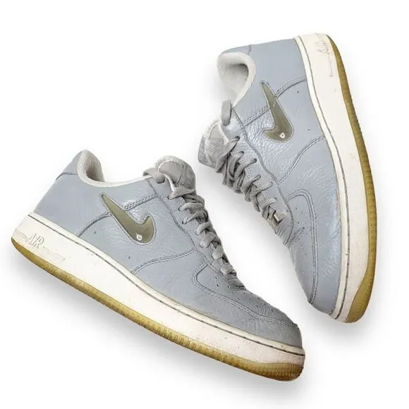 Nike Air Force 1-82’ Wolf Grey/Grey Retro PRM Jewel 2012 Men’s Sneakers Shoe - 8