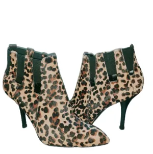 Nine West Leopard Print Ankle Boots with Elastic Panels  Brand New Size 11