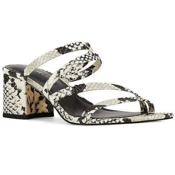 Nine West Mace Womens Strappy Dress Sandals Snake Print‎ Size 8.5