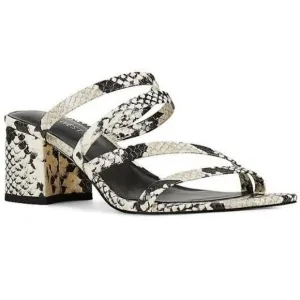 Nine West Mace Womens Strappy Dress Sandals Snake Print‎ Size 8.5
