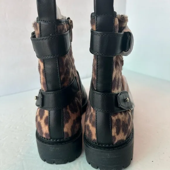 Nine West NWT “Arriablack” Leopard And Black Boots