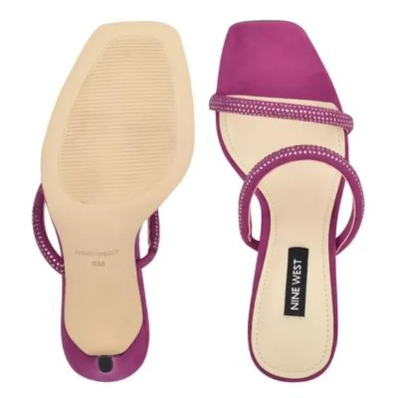 Nine West Pink Zarleen Heeled Slide Sandals