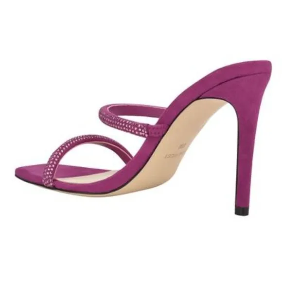 Nine West Pink Zarleen Heeled Slide Sandals
