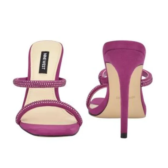 Nine West Pink Zarleen Heeled Slide Sandals