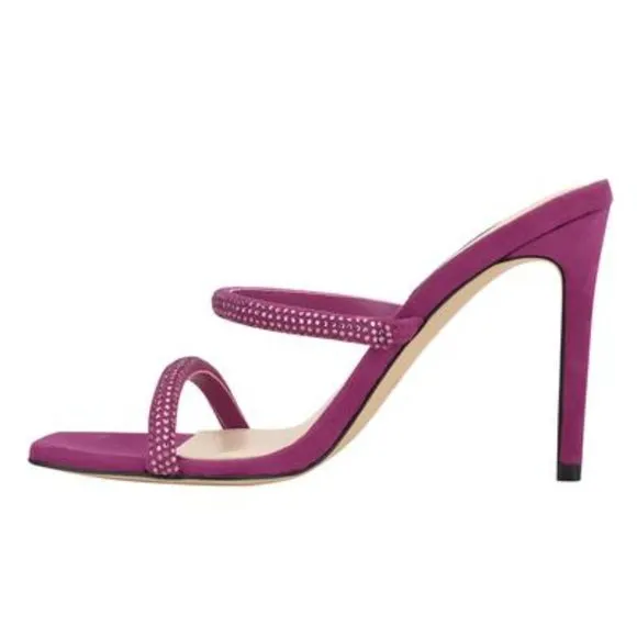 Nine West Pink Zarleen Heeled Slide Sandals