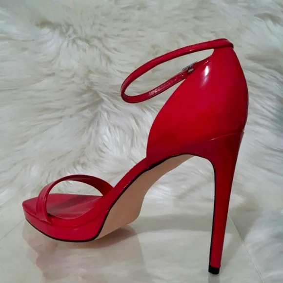 Nine West Red Platform High Heel Stiletto Sandal