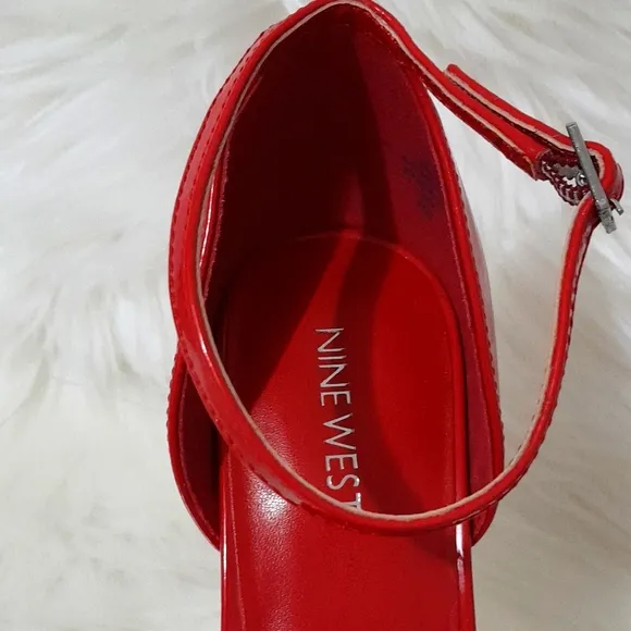 Nine West Red Platform High Heel Stiletto Sandal