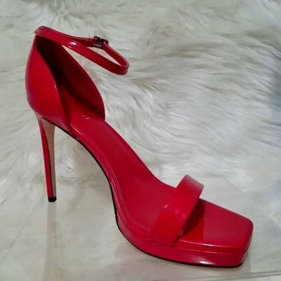 Nine West Red Platform High Heel Stiletto Sandal