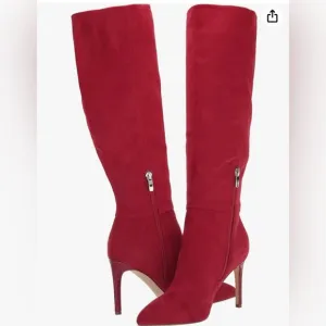 Nine West Red pointed toe stiletto high heel boots