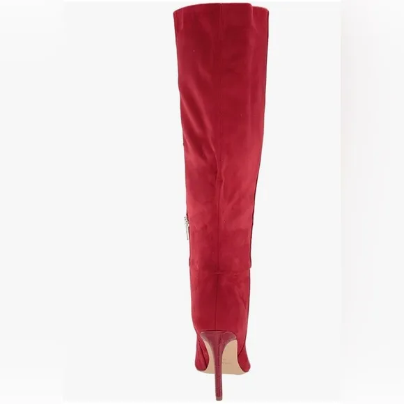 Nine West Red pointed toe stiletto high heel boots