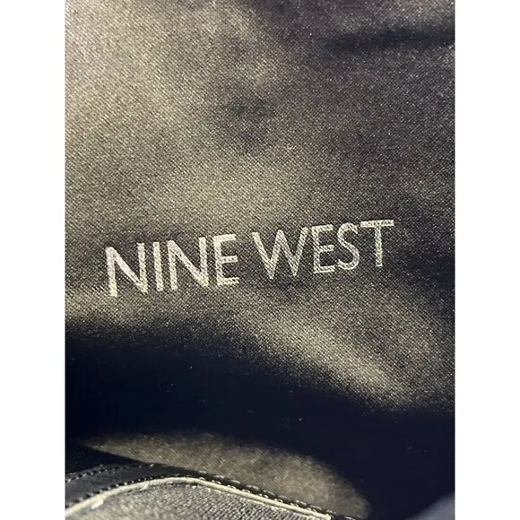 Nine West Snowfall Womens Black Leather Over The Knee Boots Size 9M SKU 6522
