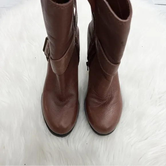 Nine West Tan Leather Heeled Boots