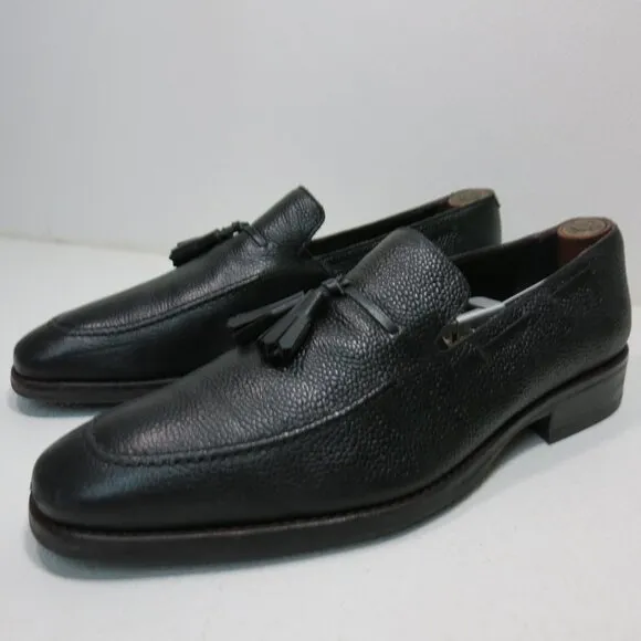 Noah Waxman Pebbled Grained Leather Dress Loafers Tassel Fashion Footwear 11.5