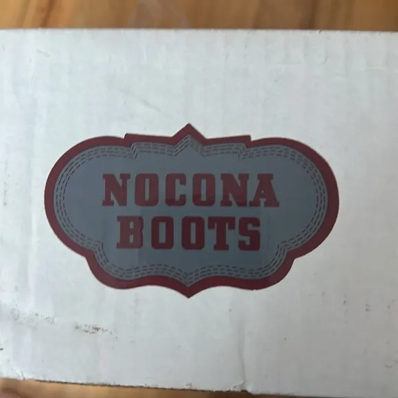 Nocona Mens Black Glossy Leather Cowboy Boots sz8.5 Brand New only been tried on