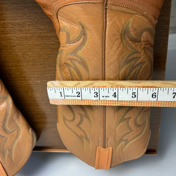 NOCONA VTG Western 7388 Men Leather Cowboy Boots Size 10.5D Honey Brown Rodeo