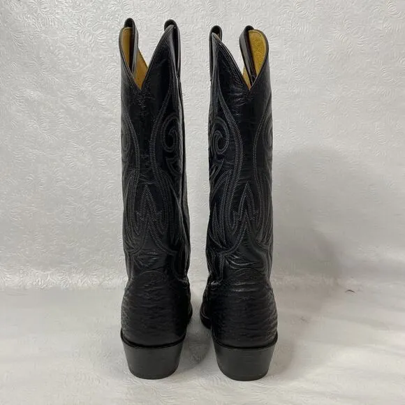Nocona Womens Sz 4B Black Leather Boots