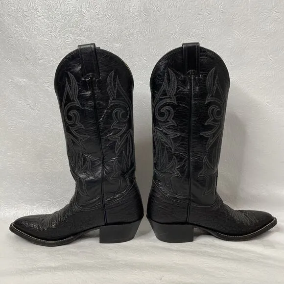 Nocona Womens Sz 4B Black Leather Boots