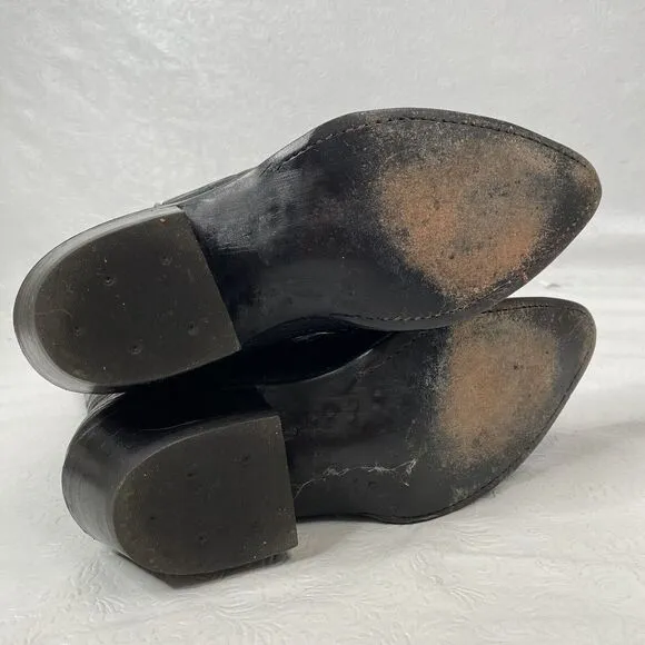 Nocona Womens Sz 4B Black Leather Boots