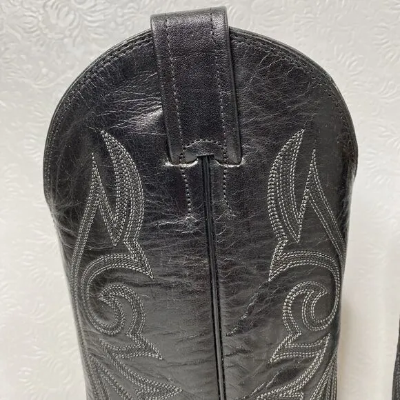 Nocona Womens Sz 4B Black Leather Boots