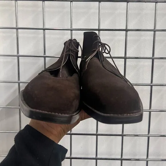 Norbert Bottier Dark Brown Suede Chukka‎ Boots Classic Dress Boots Size 44