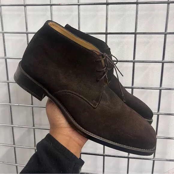 Norbert Bottier Dark Brown Suede Chukka‎ Boots Classic Dress Boots Size 44