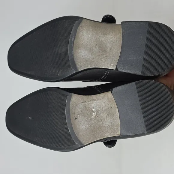 Nordstrom Rack Ortholite Men's Leather Buckle Dark Brown Loafers Size 8