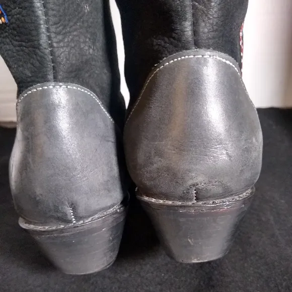 Novo Labella Brazilian Cowboy boots Leather Suede Hand Painted Designer