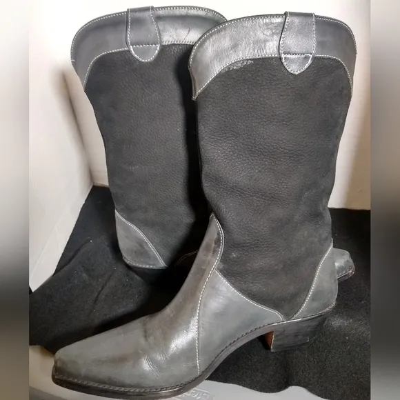 Novo Labella Brazilian Cowboy boots Leather Suede Hand Painted Designer