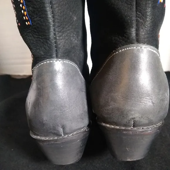 Novo Labella Brazilian Cowboy boots Leather Suede Hand Painted Designer
