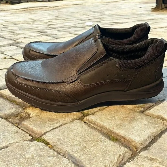 Nunn Bush NEW Mens Conway EZ Moc Toe Slip On Casual Shoes Brown Size 13 Loafers