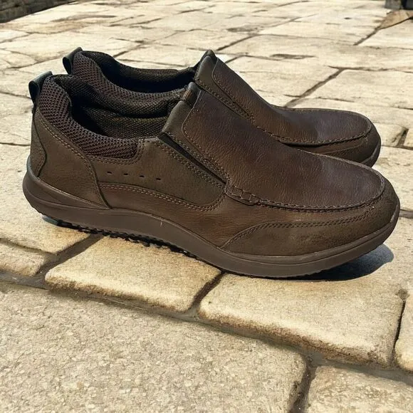 Nunn Bush NEW Mens Conway EZ Moc Toe Slip On Casual Shoes Brown Size 13 Loafers