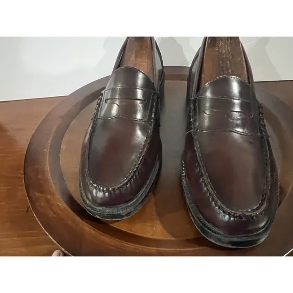 Nunn Bush Shoes Mens 11 M Lincoln Penny Loafer Burgundy Leather Casual 85538-05
