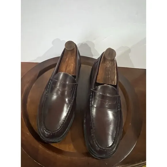 Nunn Bush Shoes Mens 11 M Lincoln Penny Loafer Burgundy Leather Casual 85538-05