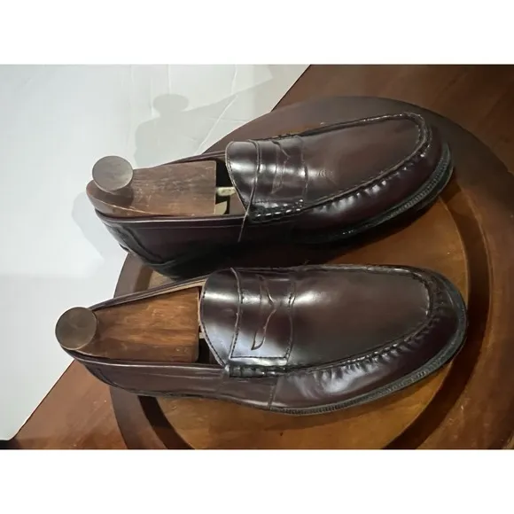 Nunn Bush Shoes Mens 11 M Lincoln Penny Loafer Burgundy Leather Casual 85538-05