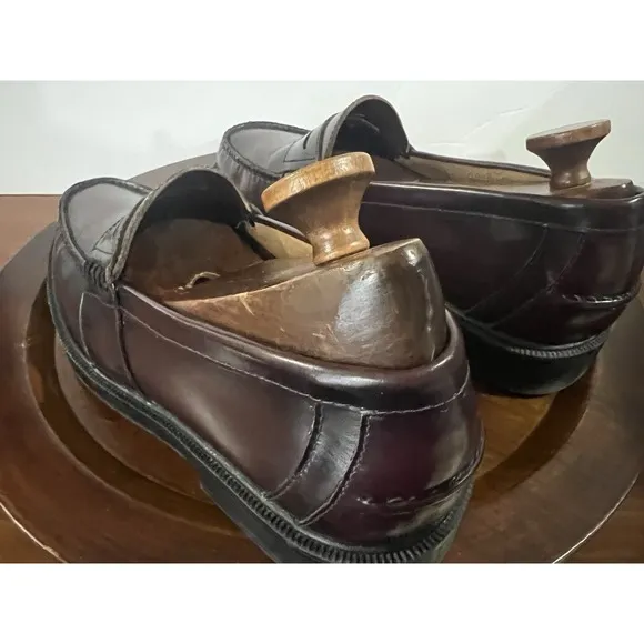 Nunn Bush Shoes Mens 11 M Lincoln Penny Loafer Burgundy Leather Casual 85538-05