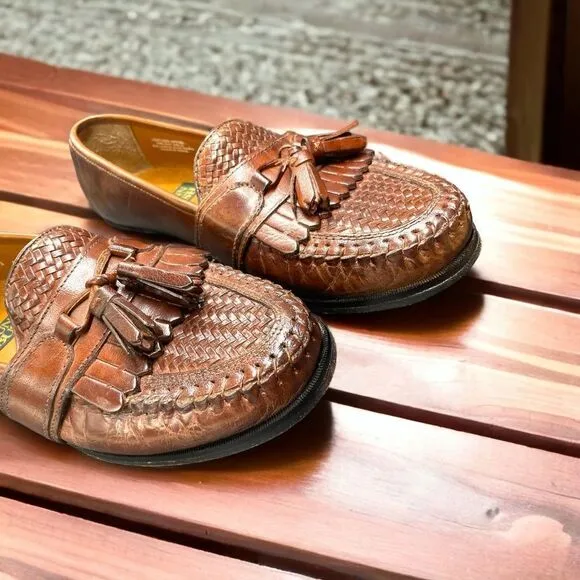 Nunn Bush l  Men’s slip on Leather Loafers l Brown w/ Tassel accent l Size 8 1/2