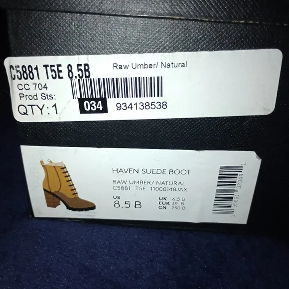 NWB Coach Haven Suede Boots Raw Umber Size 8.5B