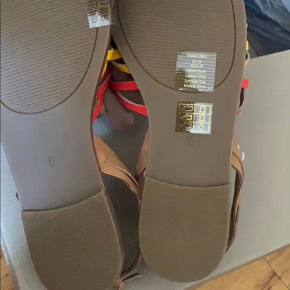 NWB Madewell huarache flat sandals leather sz 6