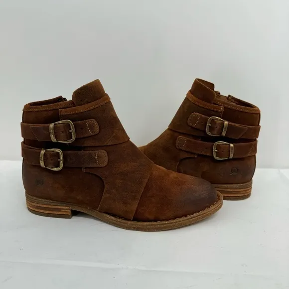NWOB Born Moraga Brown Leather Boots Women's Size 9.5 New