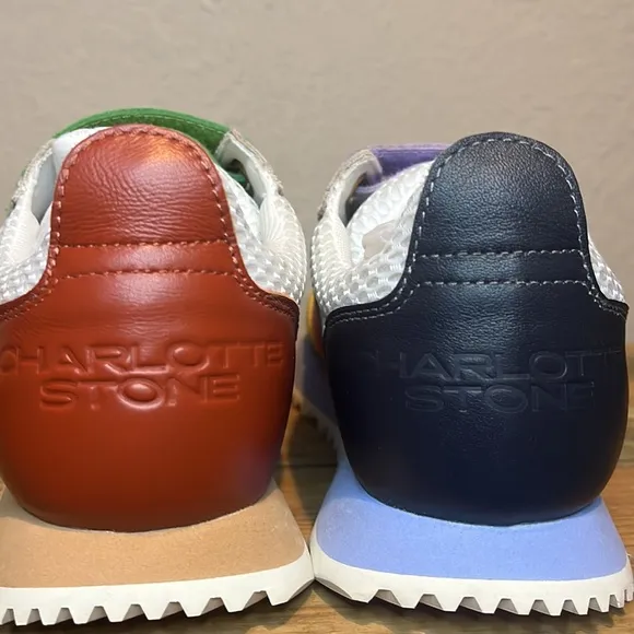 NWOB Charlotte Stone Conway Retro Mismatched Sneakers size 8