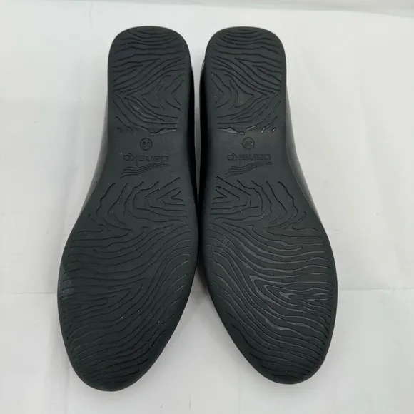 NWOB Dansko Womens Lace Loafers Shoes Size 39 US 8.5-9 Black Leather