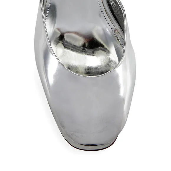 NWOB LARROUDE Ari Metallic Leather Ankle-Strap Platform Sandals US SZ 9.5 $350