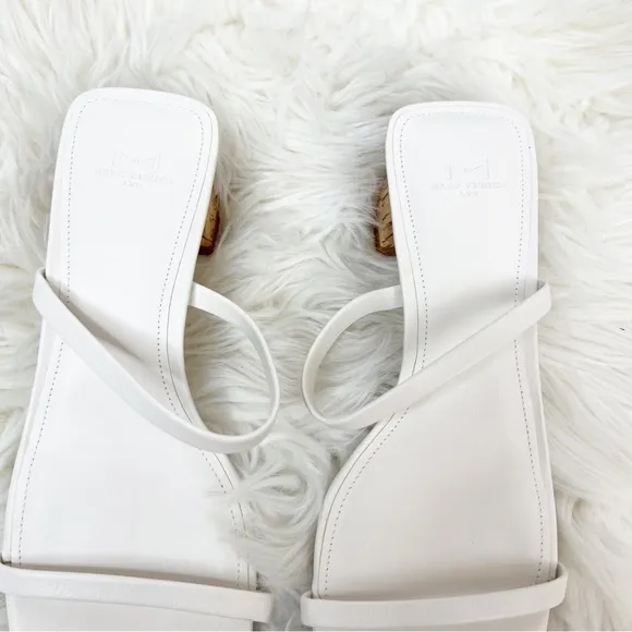 NWOB Marc Fisher LTD. Brent White Strappy Square Toe High Heel Sandals