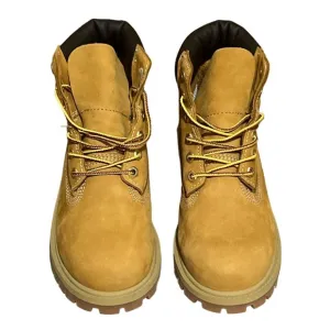 NWOB  Timberland 6-Inch Premium Wheat Leather Boots Youths Size 3M