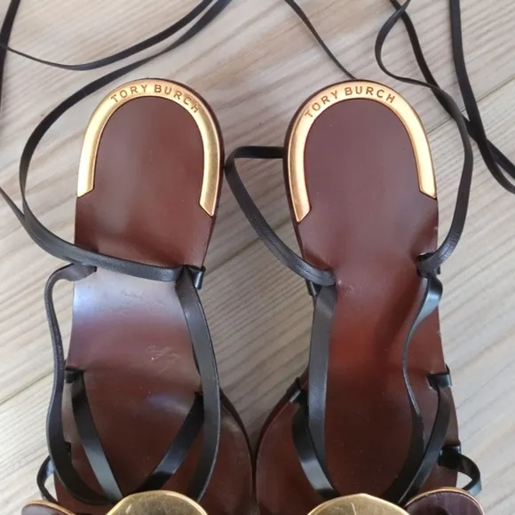 NWOB Tory Burch Artisanal Knot Heeled Sandals