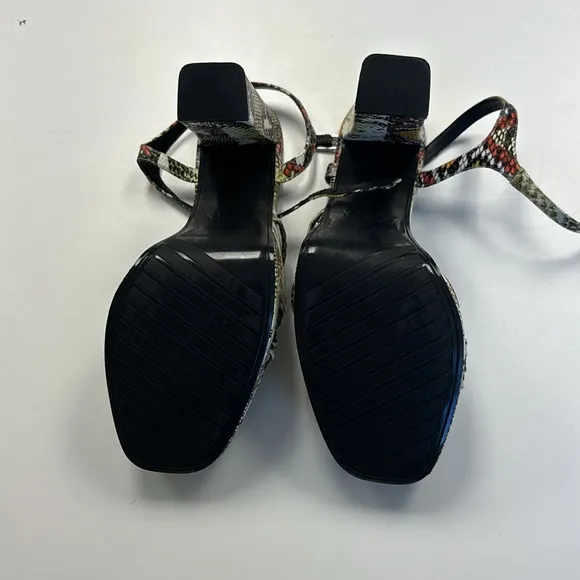 NWOB Zara Reptile/Snake Platform Heels Sandals Size 10.5 US 41 Europe
