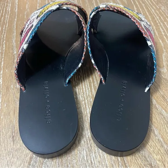 *NWOT* Alice   Olivia Crisscross Snake Skin Flat Slide Sandals Womens 8.5 M